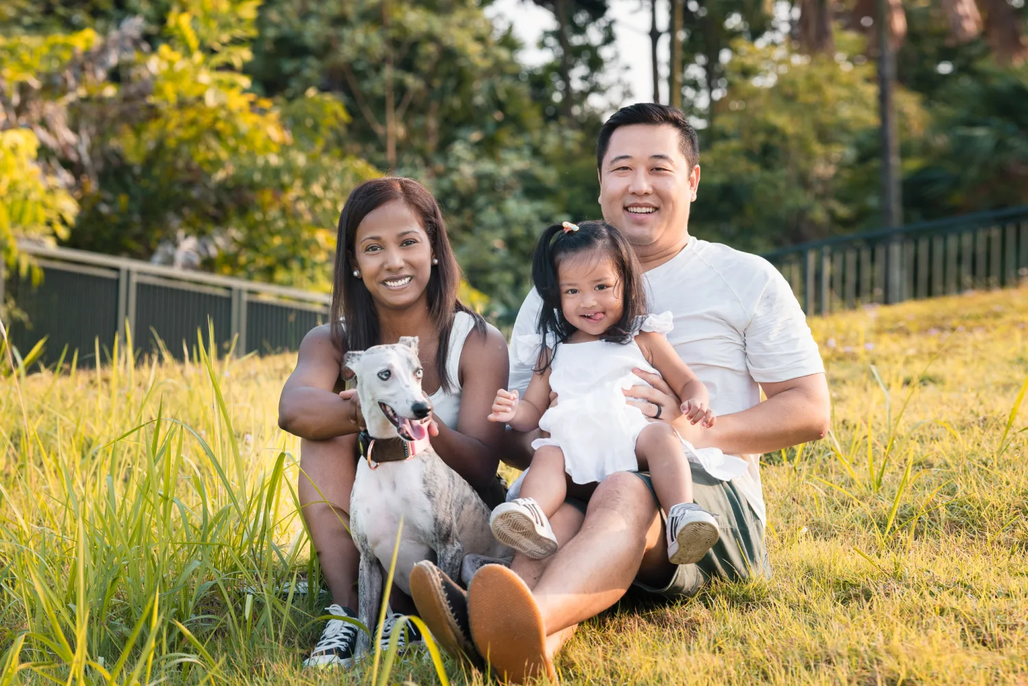 Luna the Whippet & Family at Gardens by the Bay