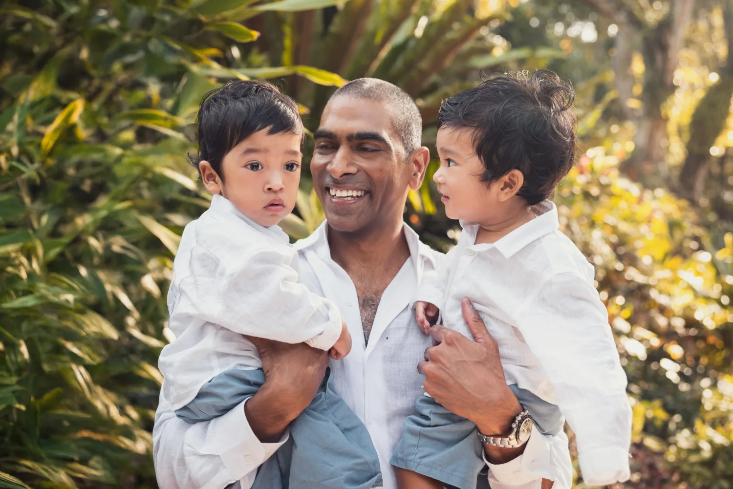 One final family frame at Botanic Gardens with Nicole, Jamie, Anneke, Gabriel and Xander