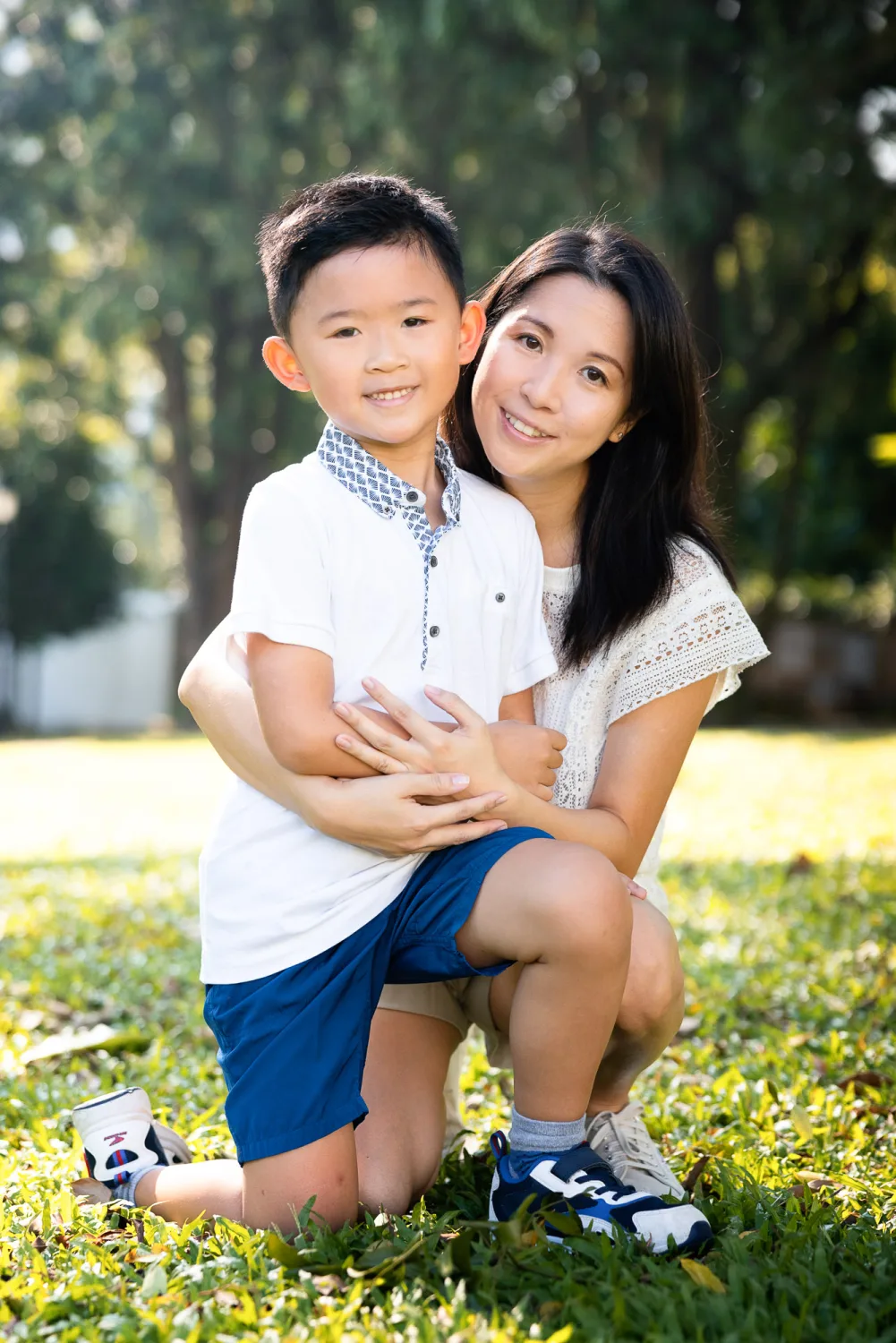 Hilda and one of the boys sharing a quieter moment in the park