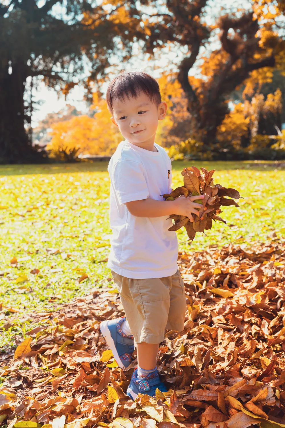 The boys together during the Fort Canning family photoshoot