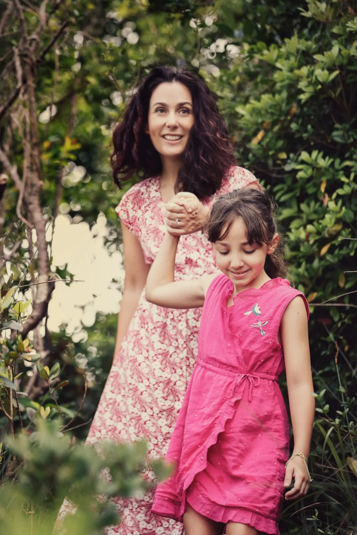 Laurence being guided by the eldest daughter along the hidden trail near their Hong Kong apartment