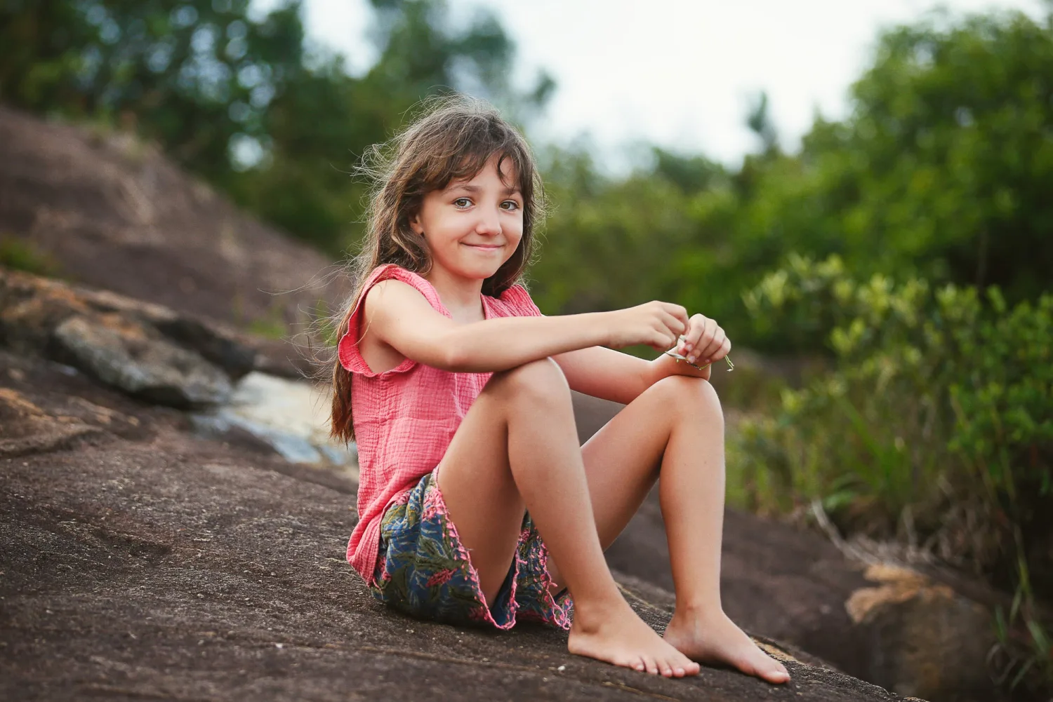 A quiet family portrait on the rock clearing near Laurence and Alex’s apartment