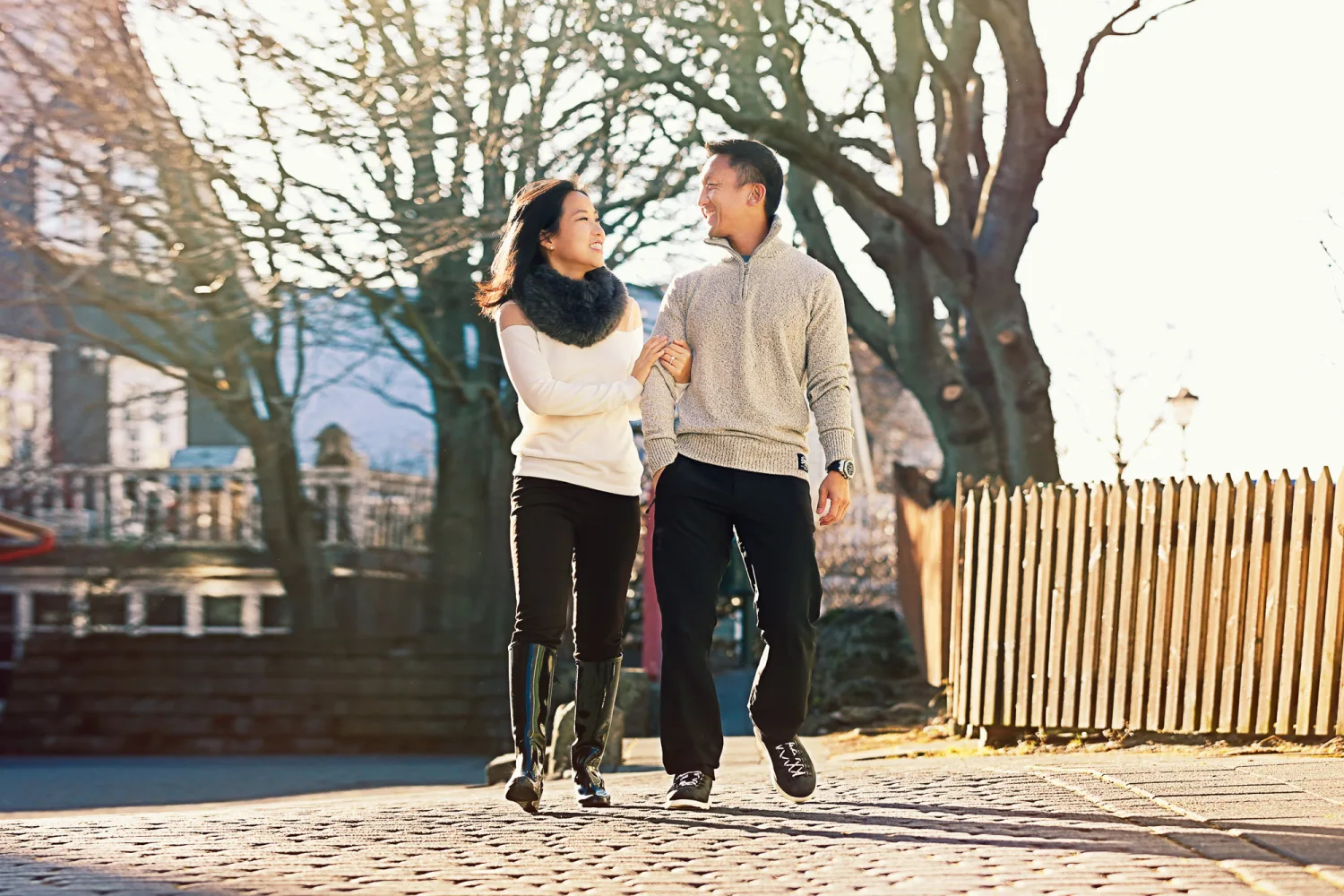 Derek getting ready indoors before their Reykjavik engagement session in Iceland