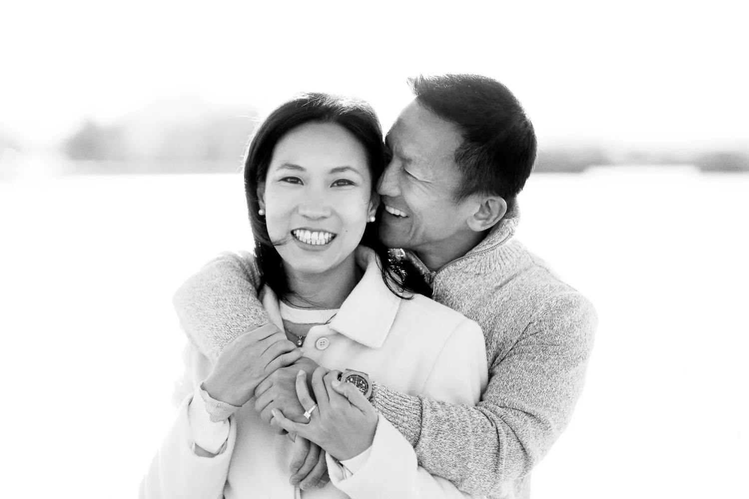 Desiree and Derek by the waterfront in Reykjavik