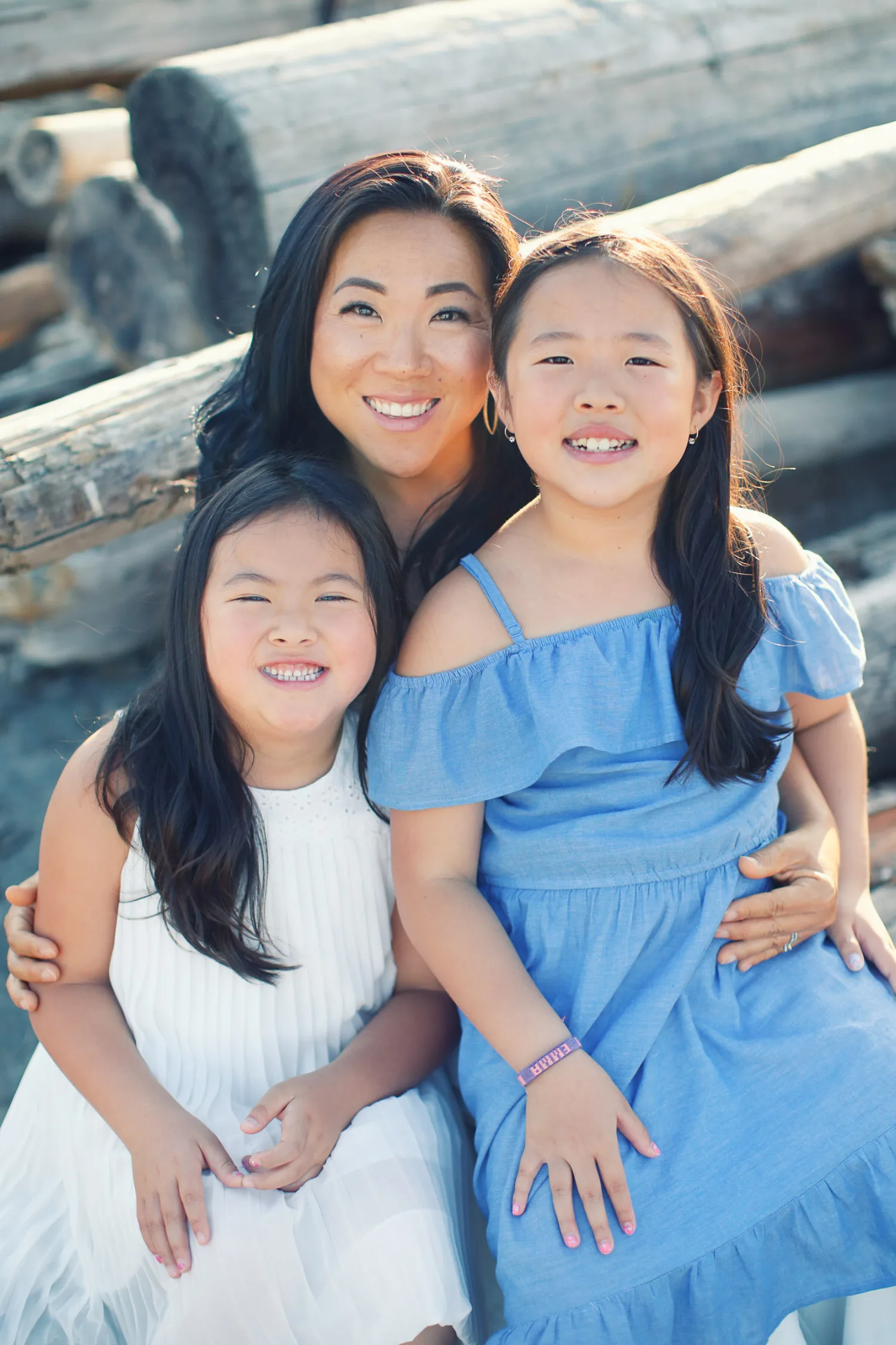 One of the sisters making a very serious face for about two seconds